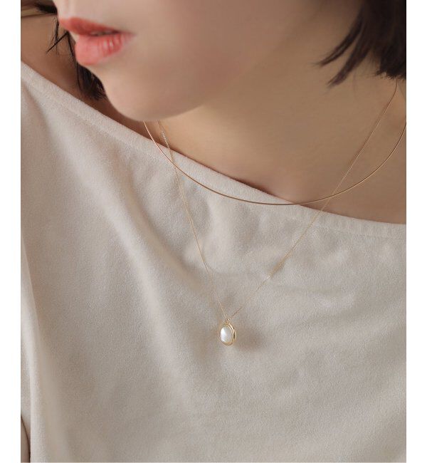 Lilas by Spick&Span「サークルシェルネックレス K10」|ネックレス|ゴールド