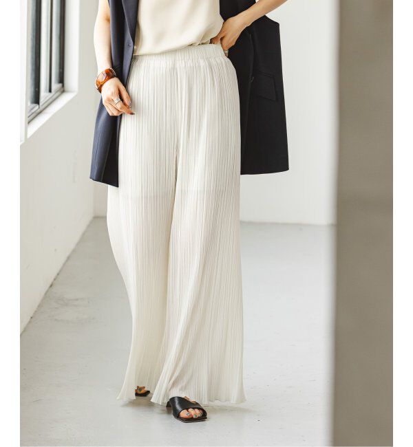 NOBLE「ファジーシフォンランダムプリーツパンツ」|その他|