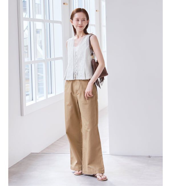 U by SPICK&SPAN「《予約》メッシュレースタンクブラウス」|シャツ・ブラウス|