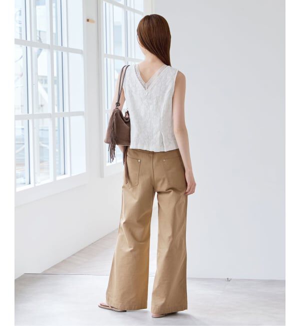 U by SPICK&SPAN「《予約》メッシュレースタンクブラウス」|シャツ・ブラウス|