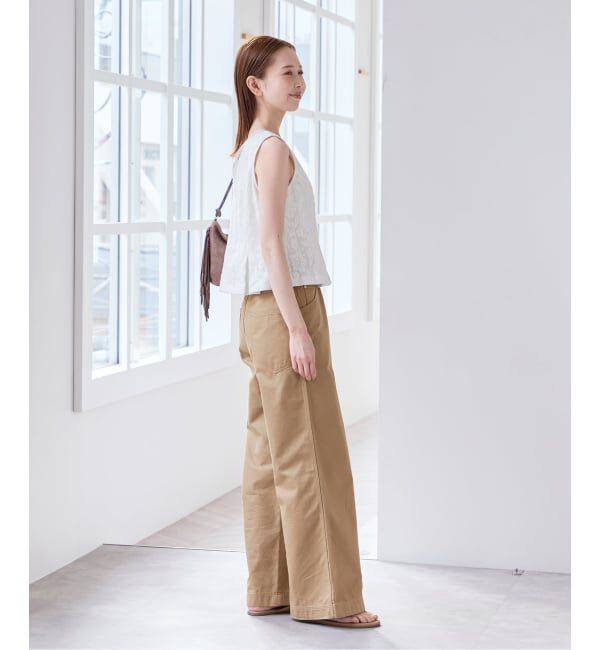 U by SPICK&SPAN「《予約》メッシュレースタンクブラウス」|シャツ・ブラウス|