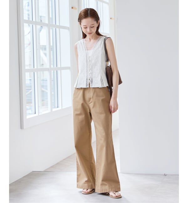 U by SPICK&SPAN「《予約》メッシュレースタンクブラウス」|シャツ・ブラウス|