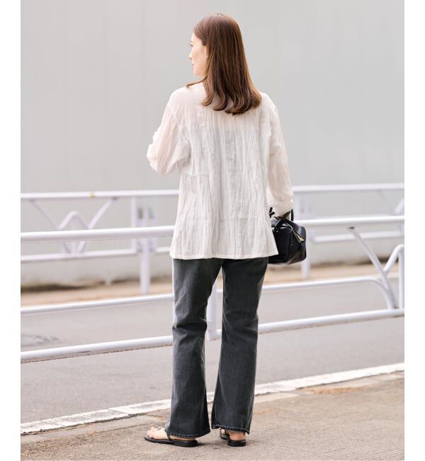 FRAMeWORK「≪予約≫ルーズフレアデニムパンツ」|デニム|