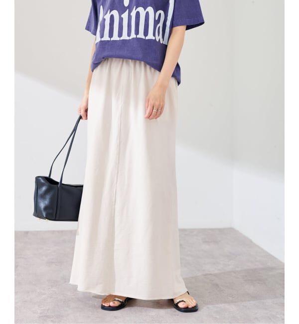 FRAMeWORK「ウェットオゾン加工インレースカート」|スカート|