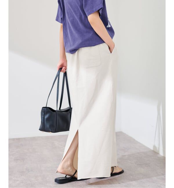 FRAMeWORK「ウェットオゾン加工インレースカート」|スカート|