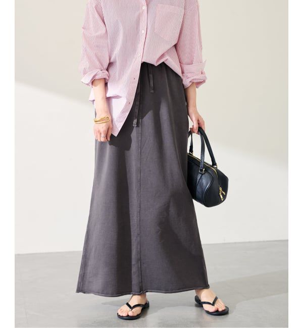 FRAMeWORK「ウェットオゾン加工インレースカート」|スカート|