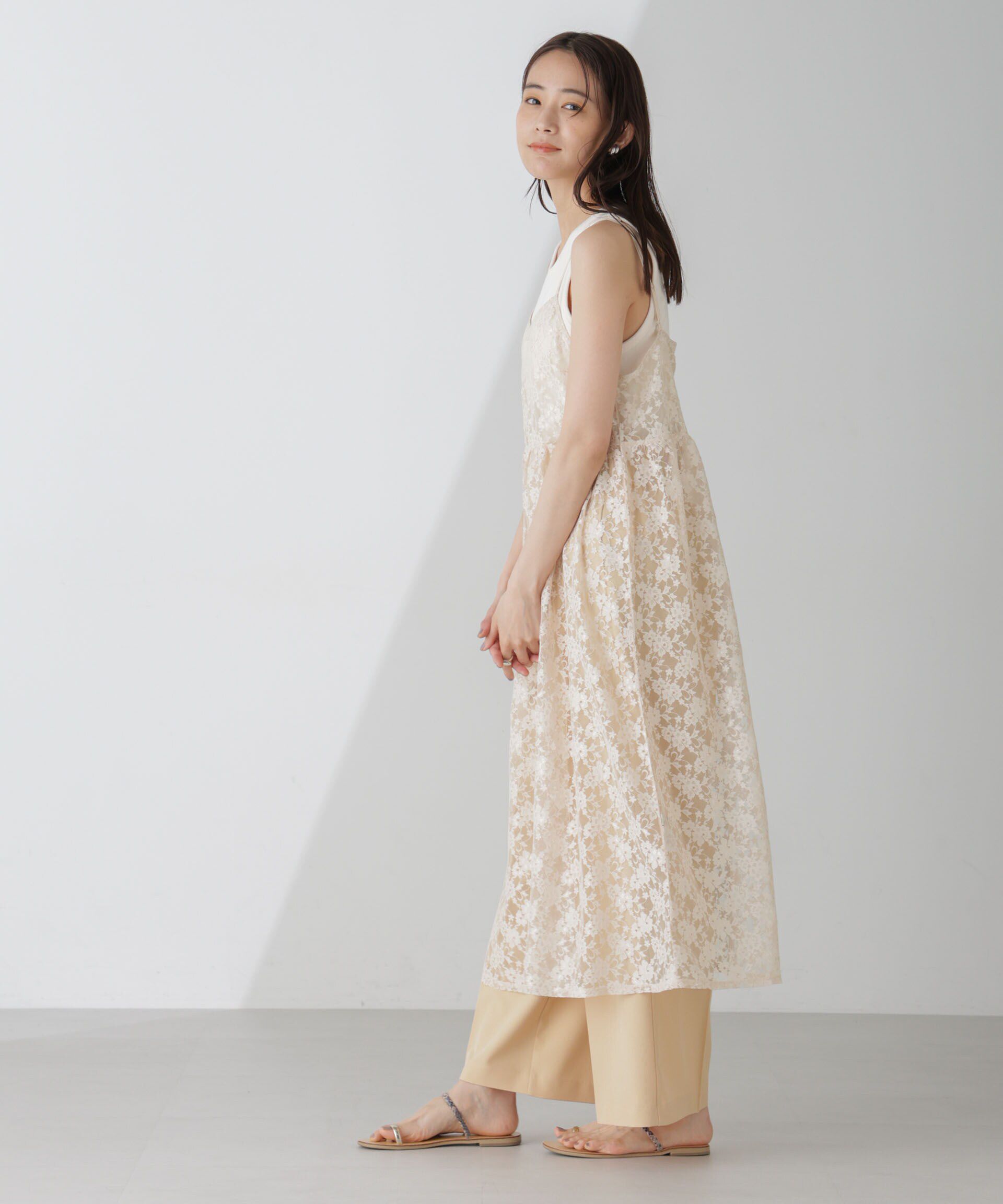 nano･universe「シアーレースキャミソールワンピース」|ワンピース|