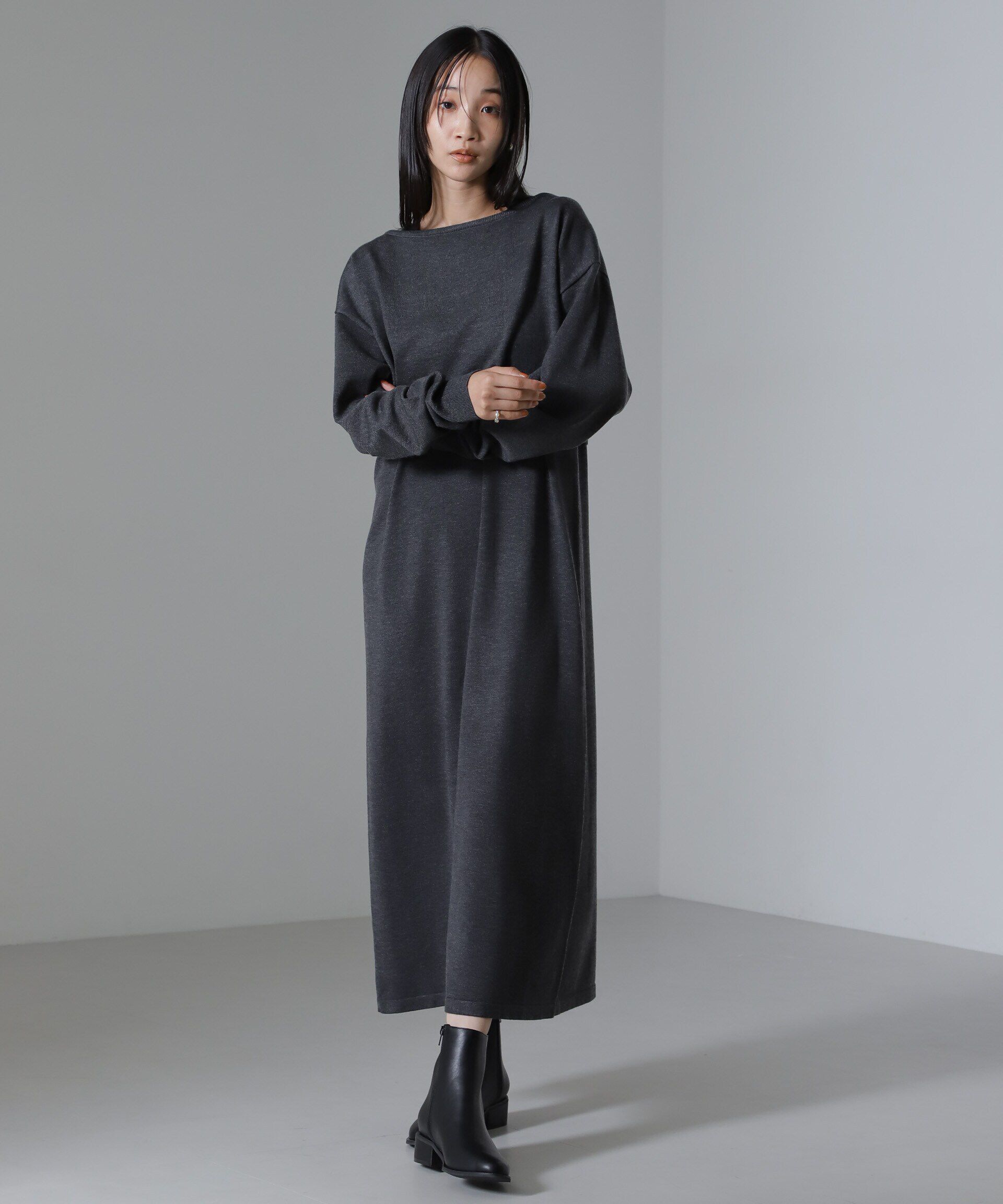 nano･universe「クロップドニットセットワンピース 24AW」|ワンピース|