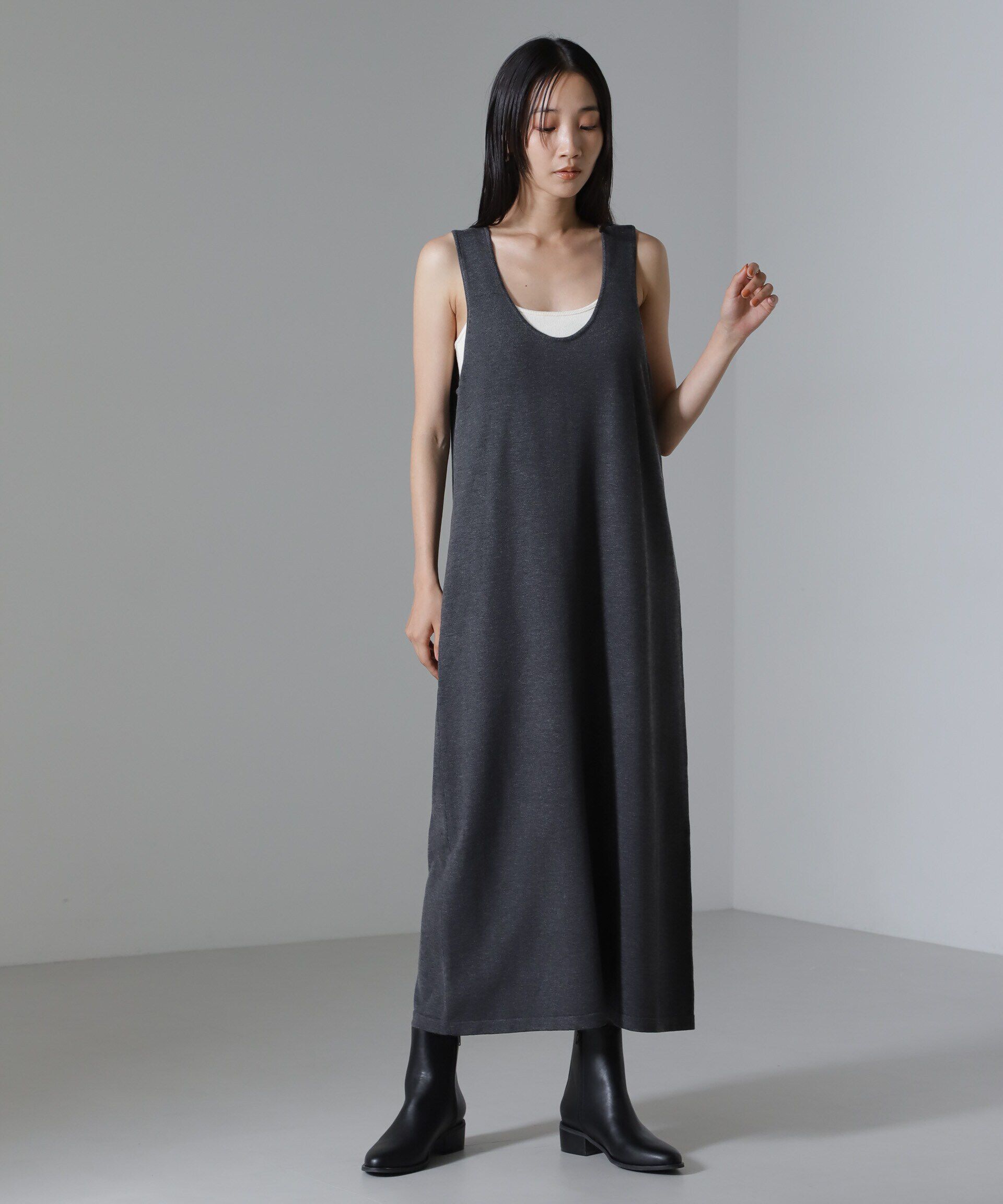 nano･universe「クロップドニットセットワンピース 24AW」|ワンピース|