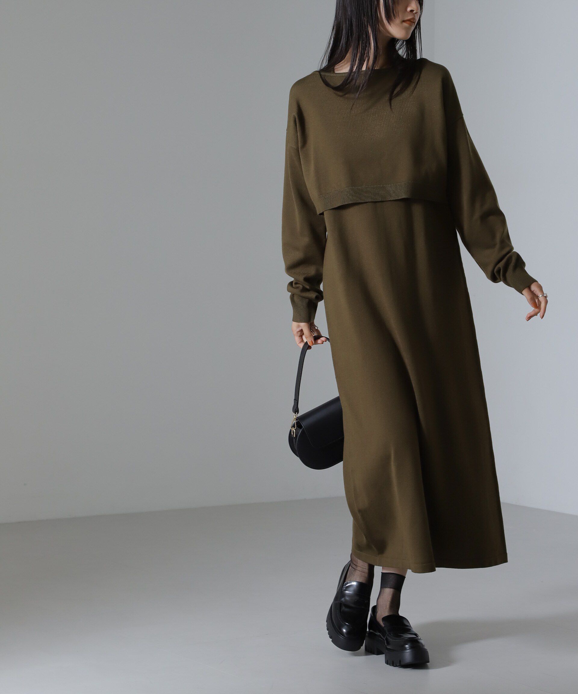 nano･universe「クロップドニットセットワンピース 24AW」|ワンピース|