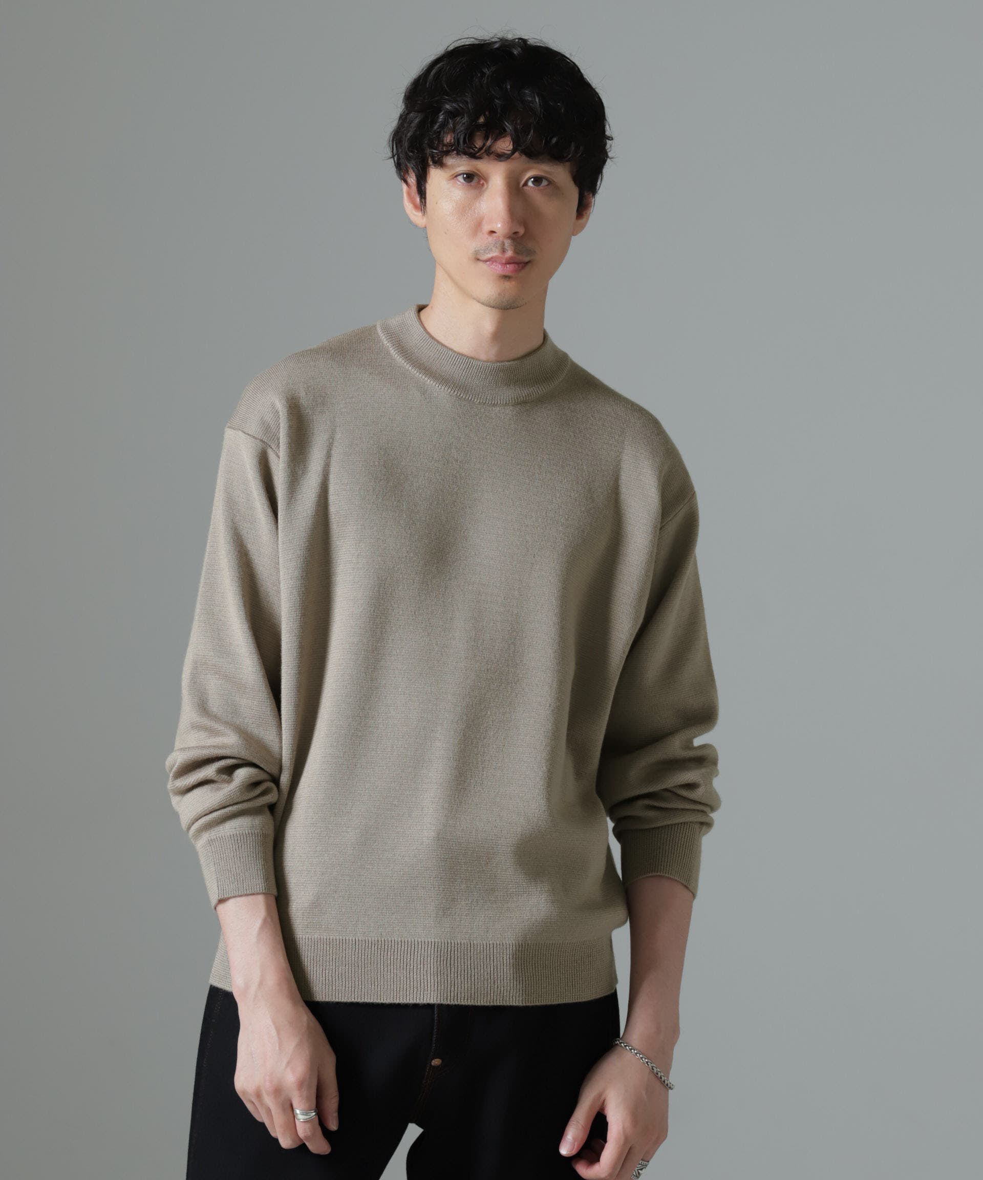 nano･universe「タスマニアミックス ミラノリブリラックスモックネックニット」|ニット・セーター|