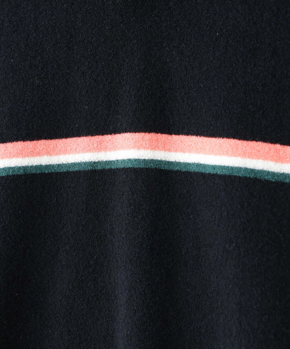 nano･universe「「HOTEL PALACE」オテルパラス レトロボーダーパイルスキッパーシャツ」|Tシャツ・カットソー|