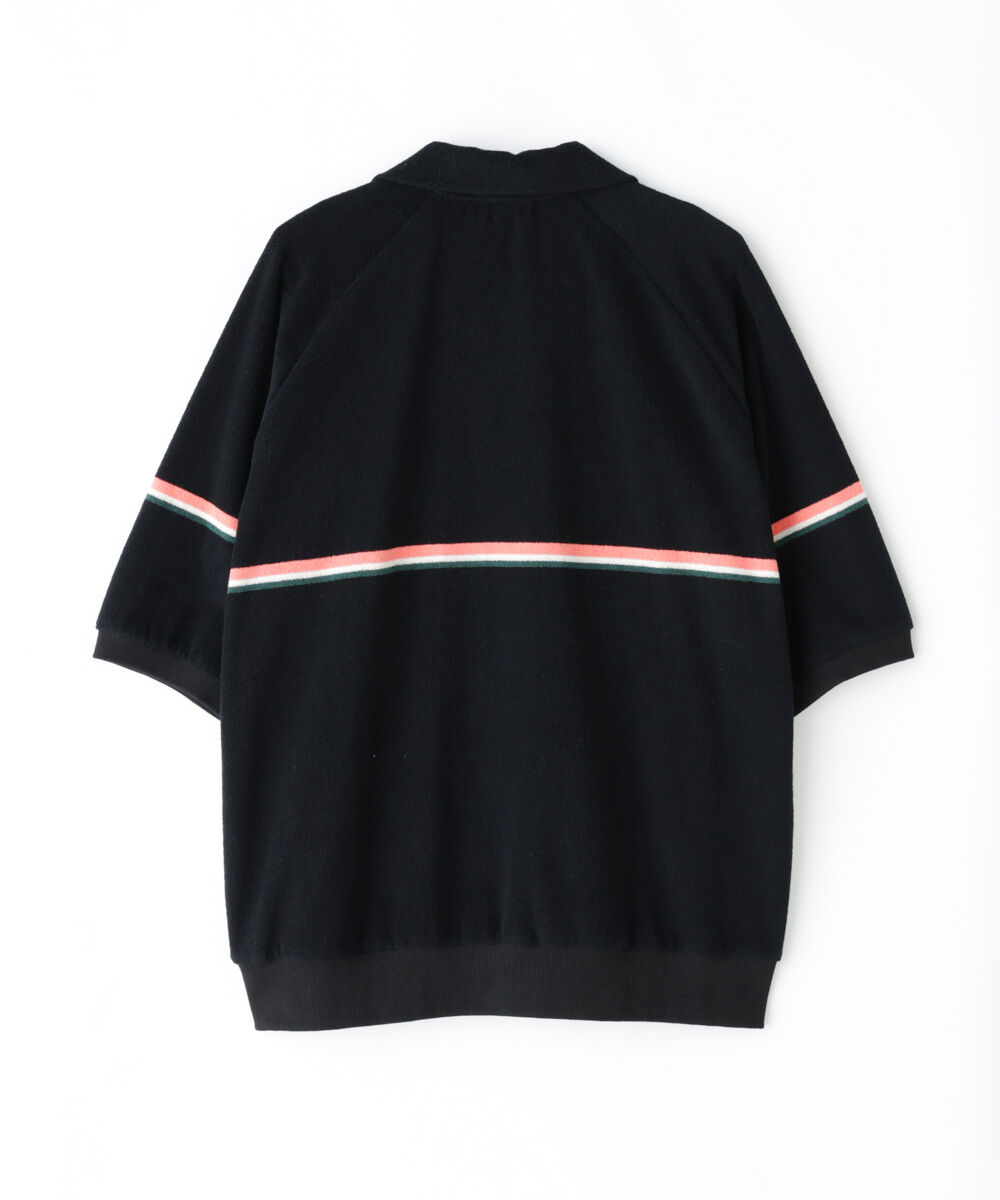 nano･universe「「HOTEL PALACE」オテルパラス レトロボーダーパイルスキッパーシャツ」|Tシャツ・カットソー|