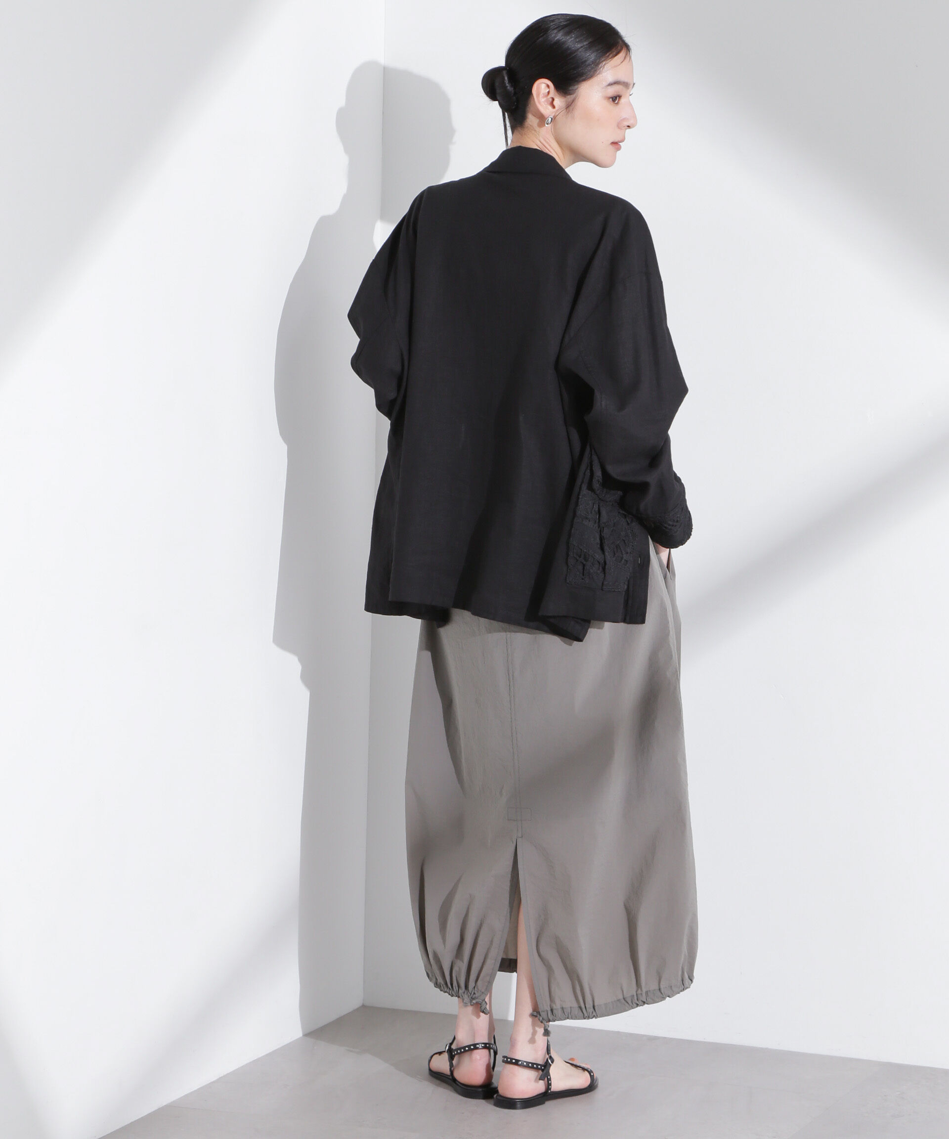 nano･universe「ポイントレースサファリジャケット」|テーラードジャケット|