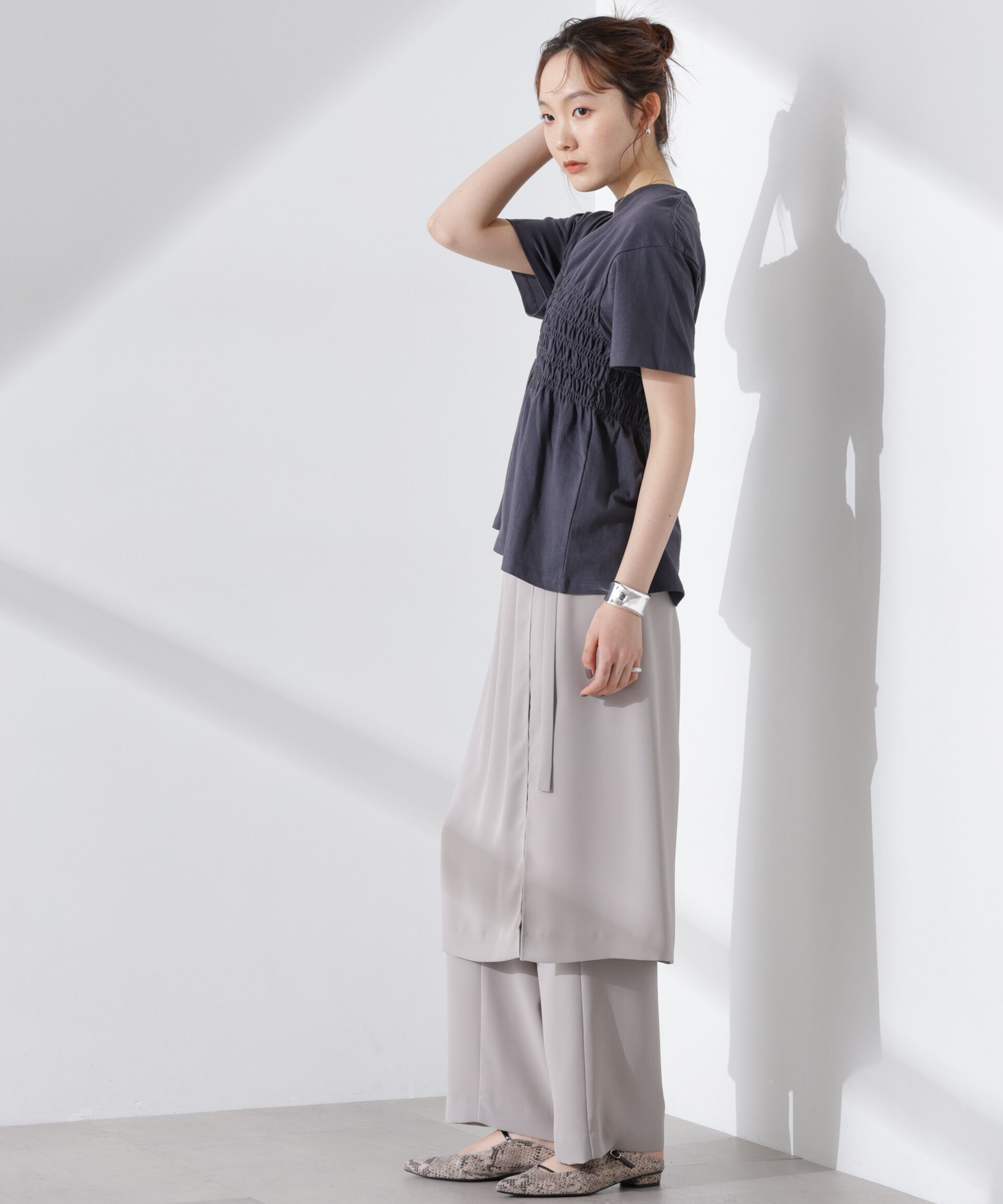 nano･universe「RUSSELL ATHLETIC/別注 Jersey Shirring T」|Tシャツ・カットソー|