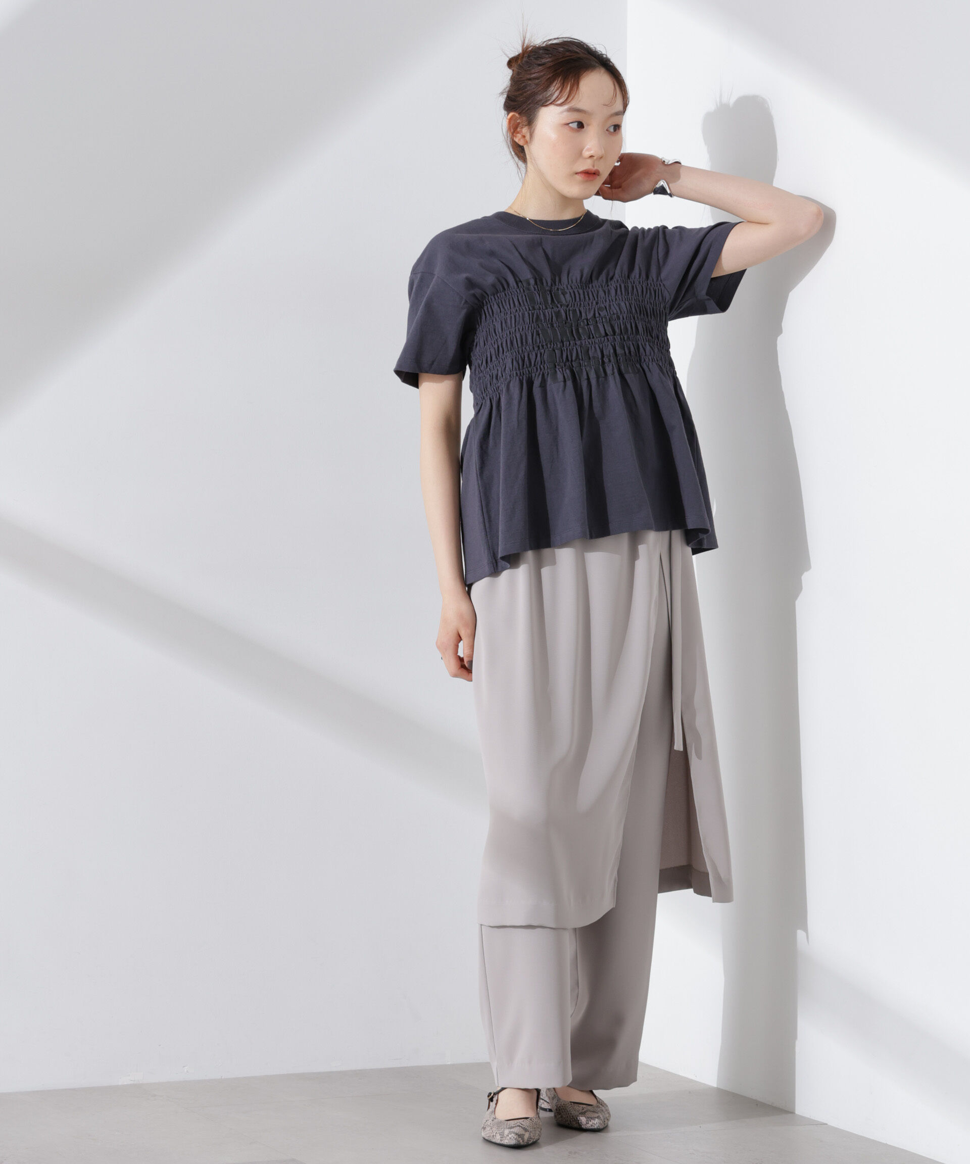 nano･universe「RUSSELL ATHLETIC/別注 Jersey Shirring T」|Tシャツ・カットソー|