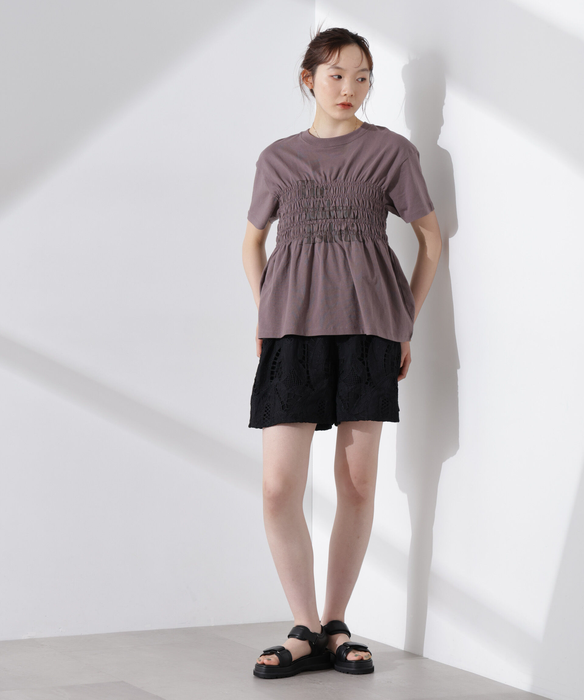 nano･universe「RUSSELL ATHLETIC/別注 Jersey Shirring T」|Tシャツ・カットソー|