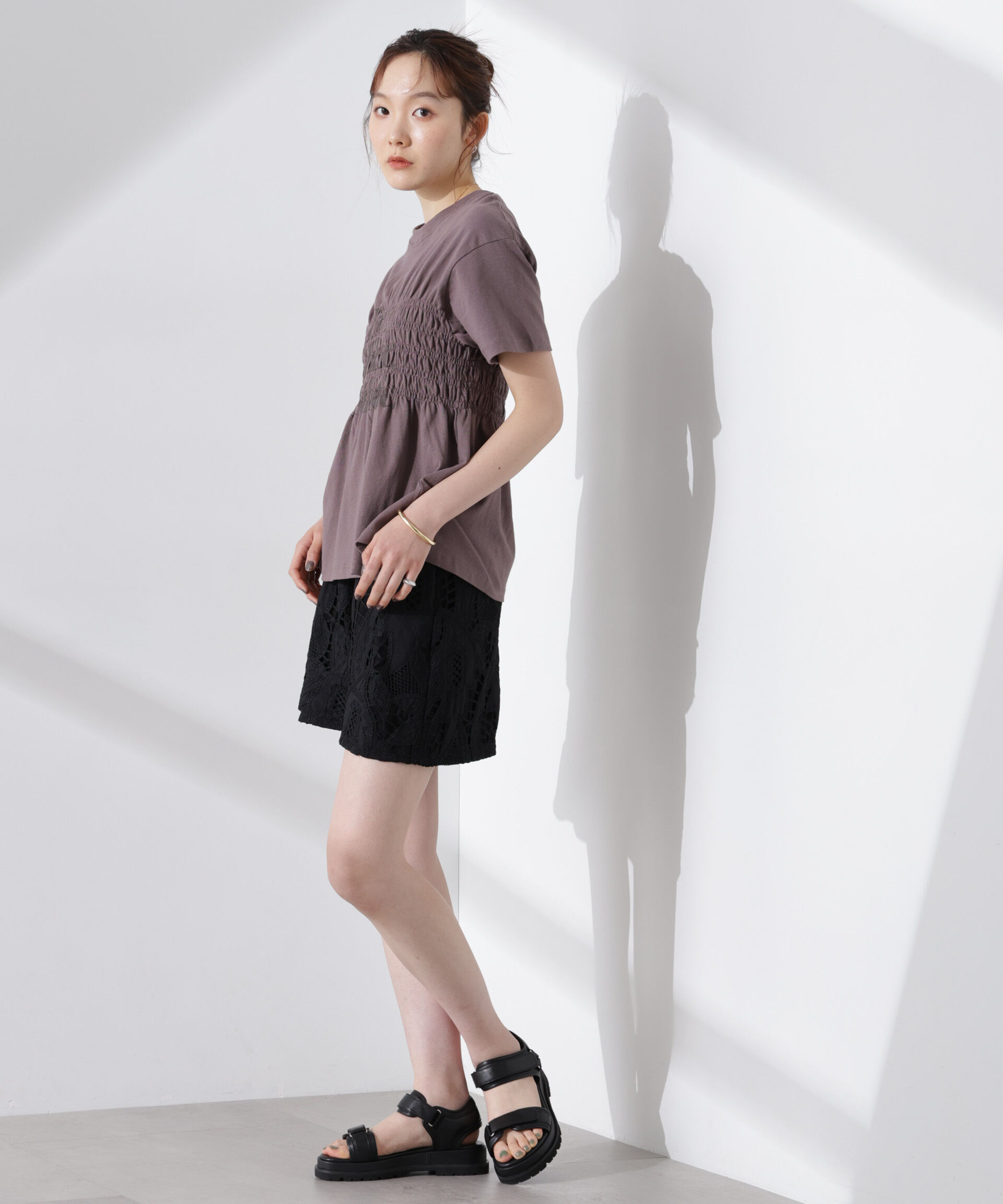 nano･universe「RUSSELL ATHLETIC/別注 Jersey Shirring T」|Tシャツ・カットソー|