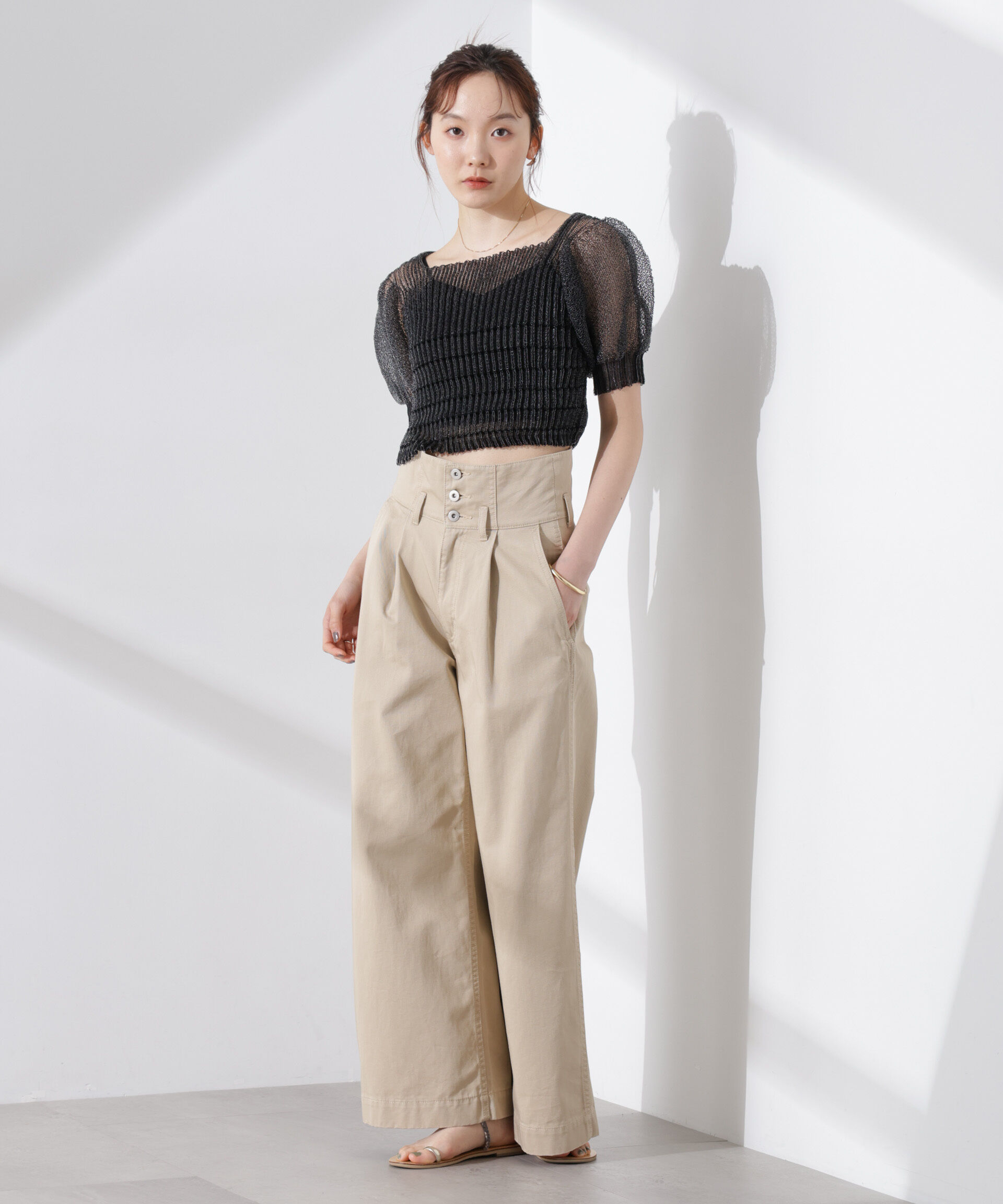 nano･universe「ODAKHA/specter puff sleeve P/O」|ニット・セーター|