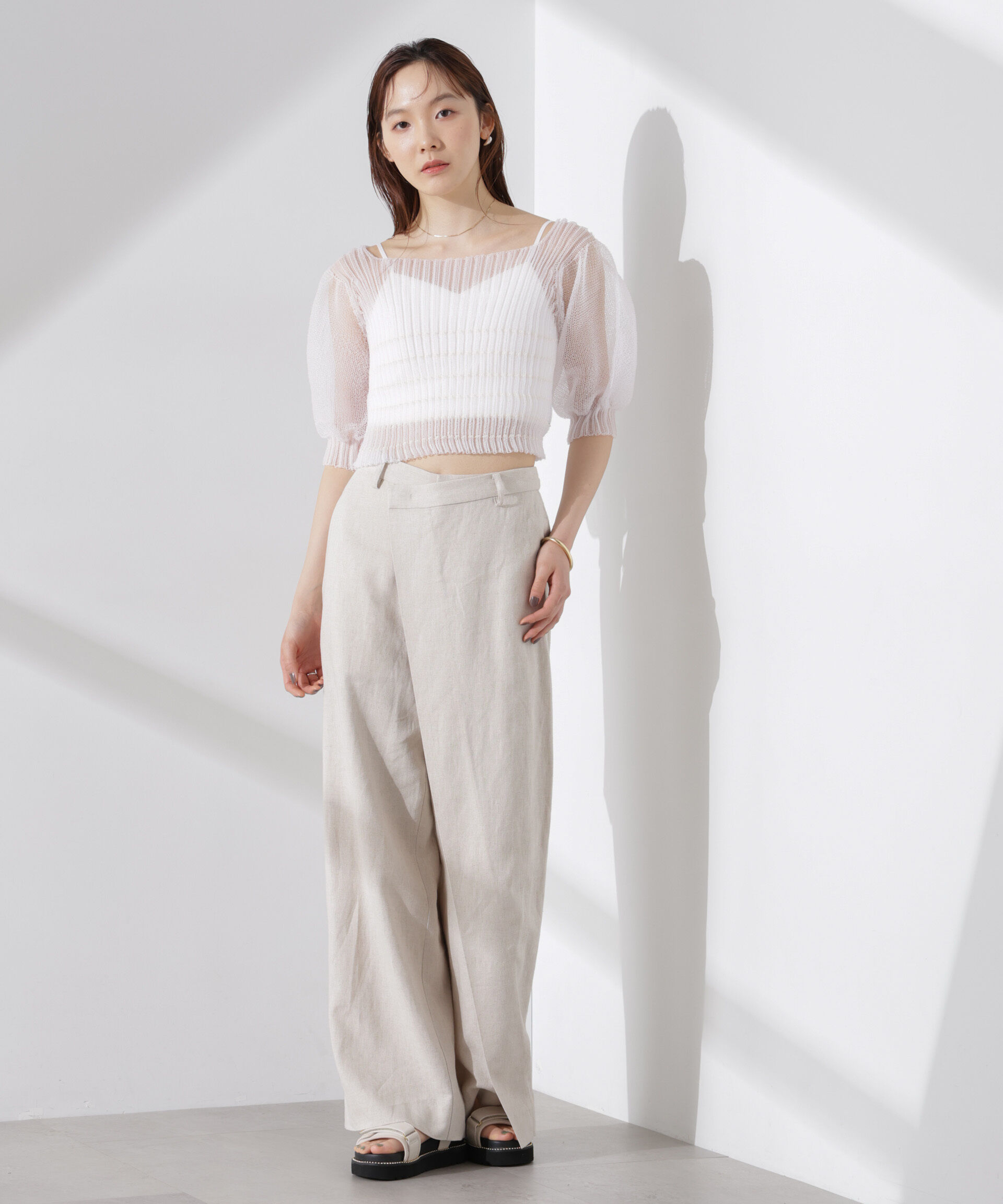 nano･universe「ODAKHA/specter puff sleeve P/O」|ニット・セーター|