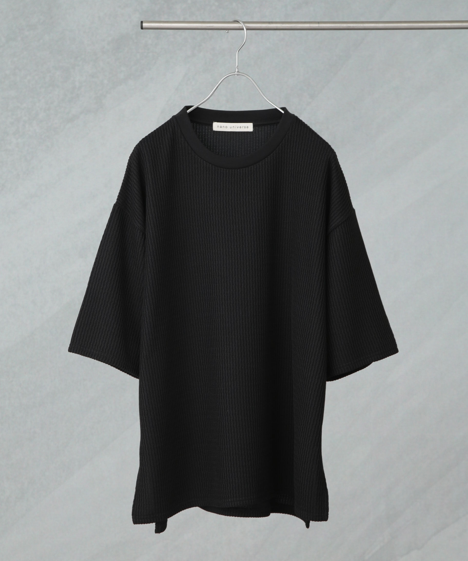 nano･universe「ジャガードニットソーTシャツ 半袖(セットアップ可)」|Tシャツ・カットソー|