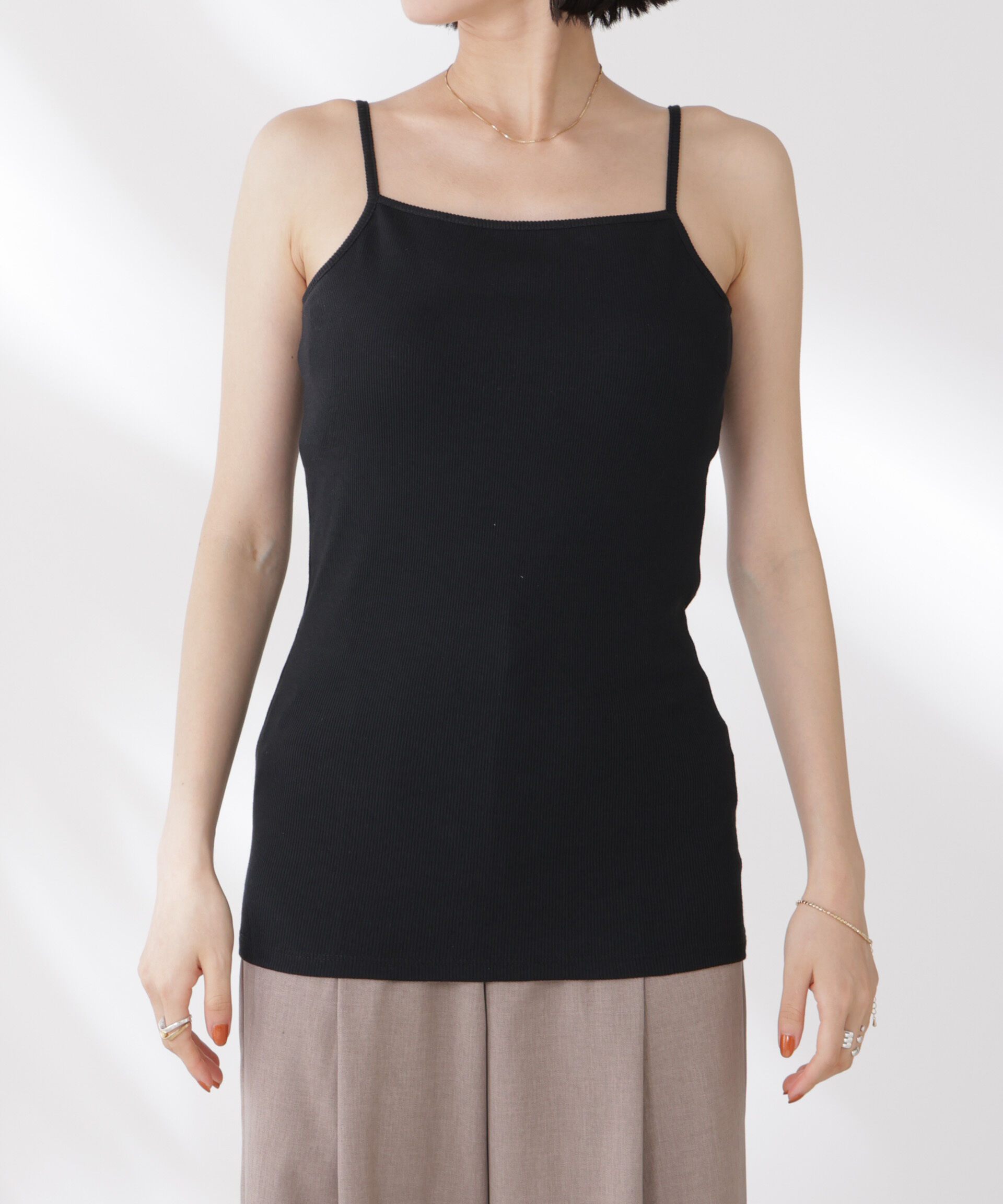 nano･universe「抗菌防臭・接触冷感機能 カップ付きキャミソール」|Tシャツ・カットソー|