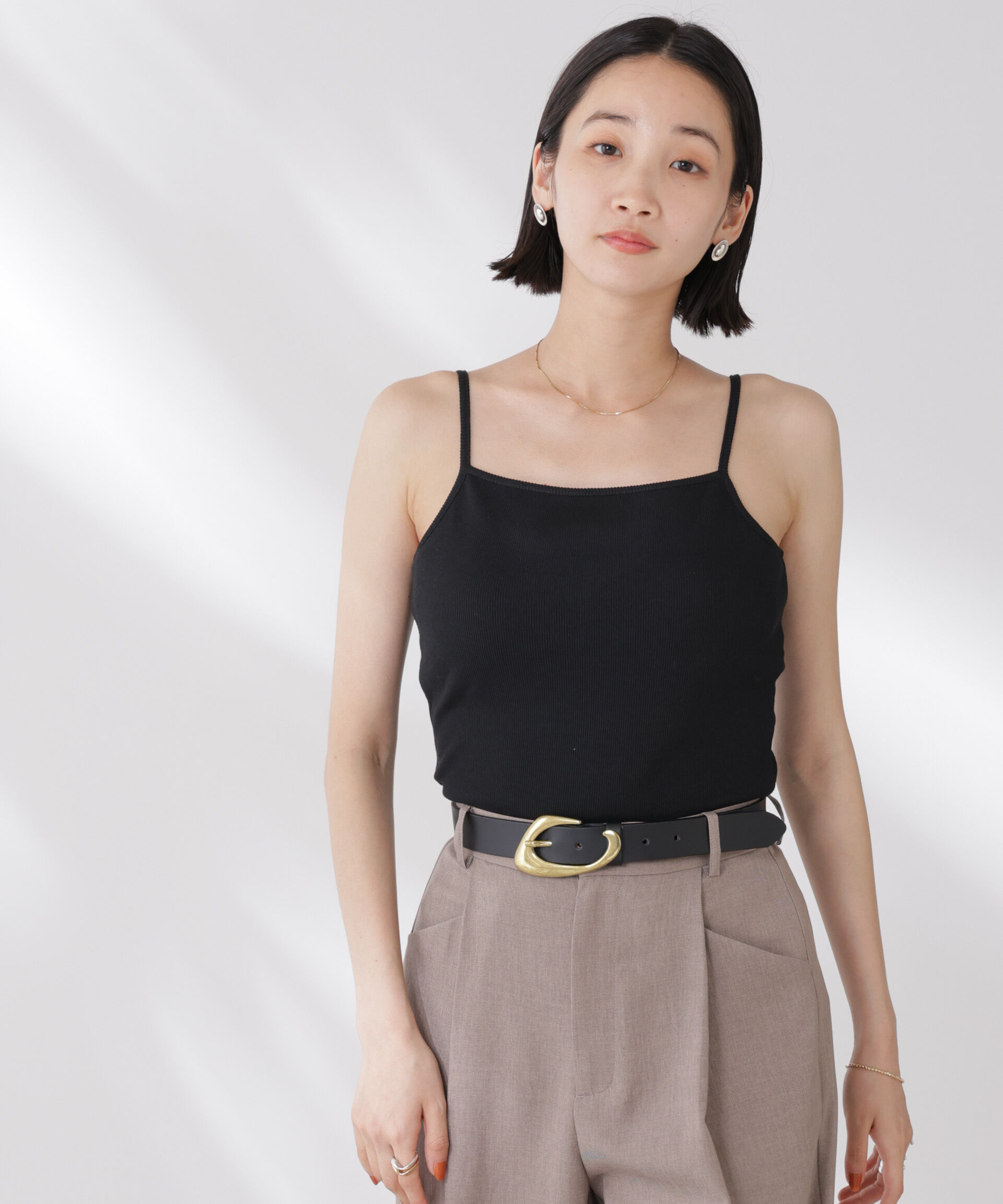 nano･universe「抗菌防臭・接触冷感機能 カップ付きキャミソール」|Tシャツ・カットソー|