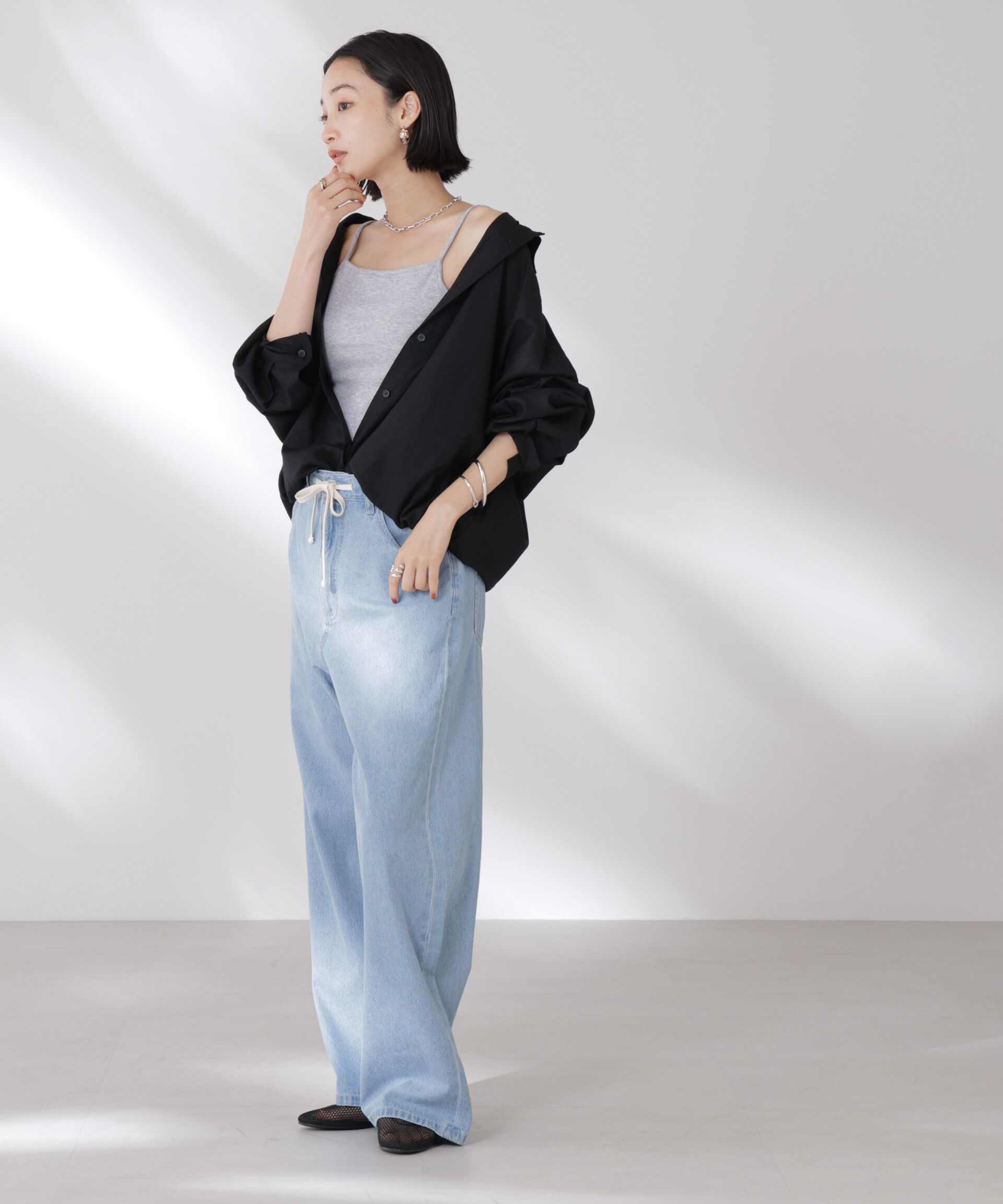 nano･universe「抗菌防臭・接触冷感機能 カップ付きキャミソール」|Tシャツ・カットソー|