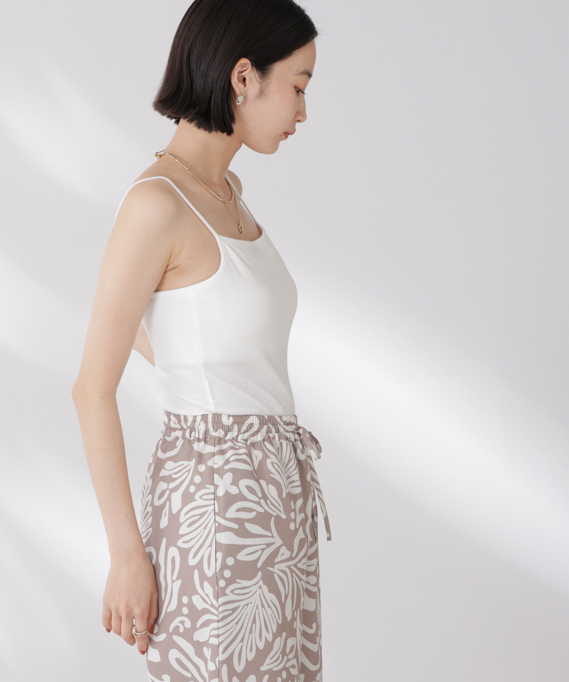 nano･universe「抗菌防臭・接触冷感機能 カップ付きキャミソール」|Tシャツ・カットソー|