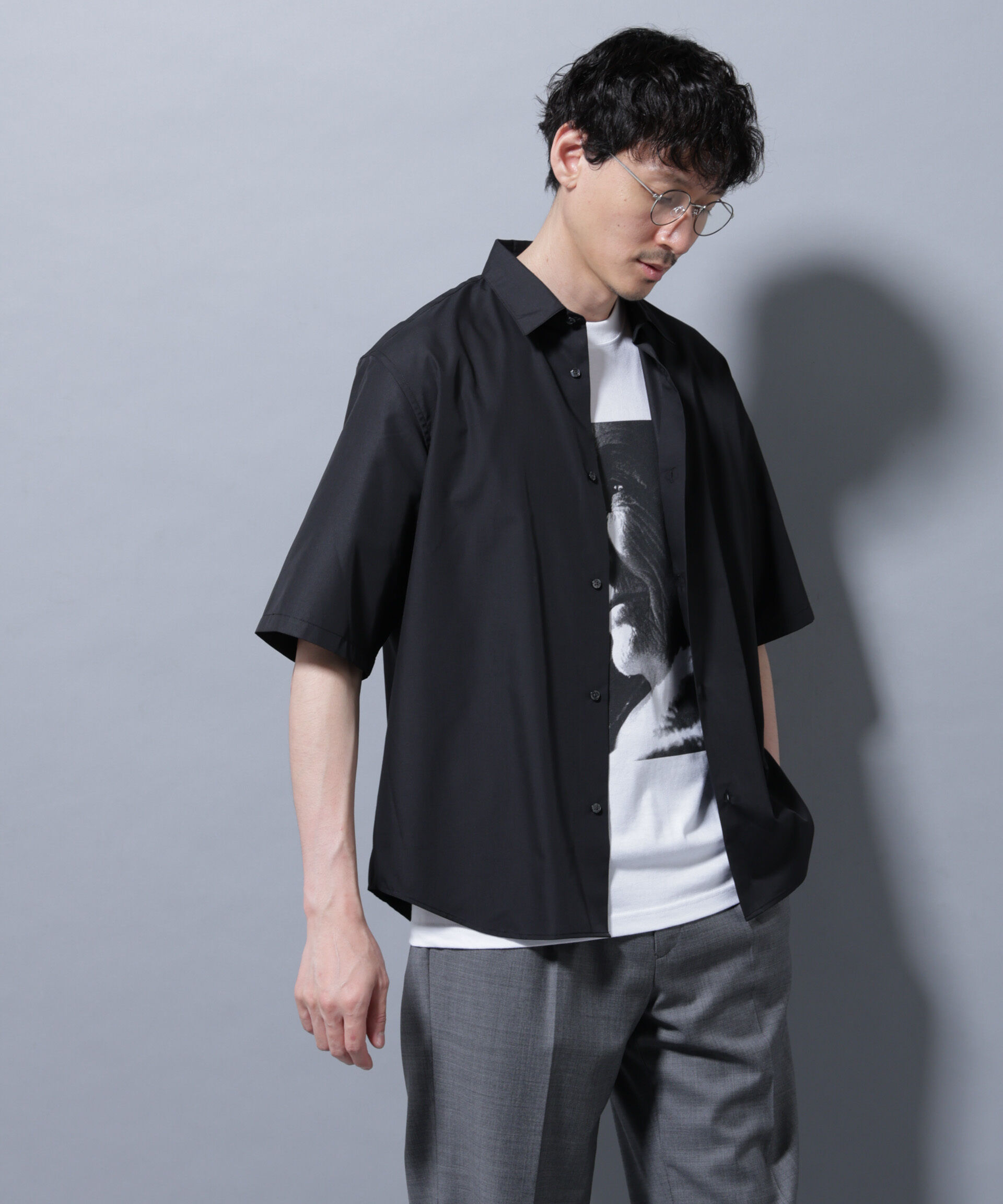 nano･universe「「着るアート」karl blossfeldt 半袖シャツ1」|シャツ・ブラウス|