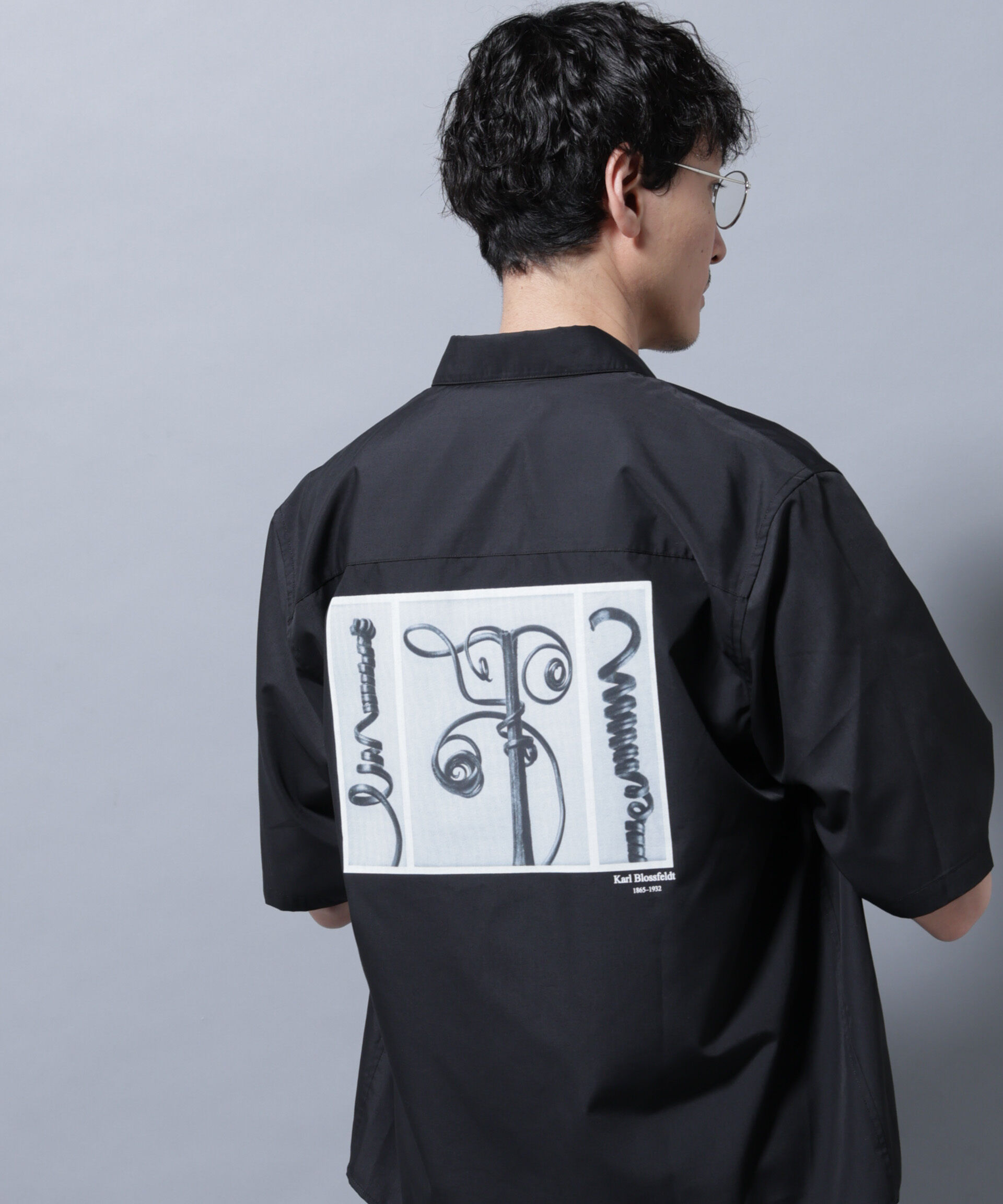 nano･universe「「着るアート」karl blossfeldt 半袖シャツ1」|シャツ・ブラウス|