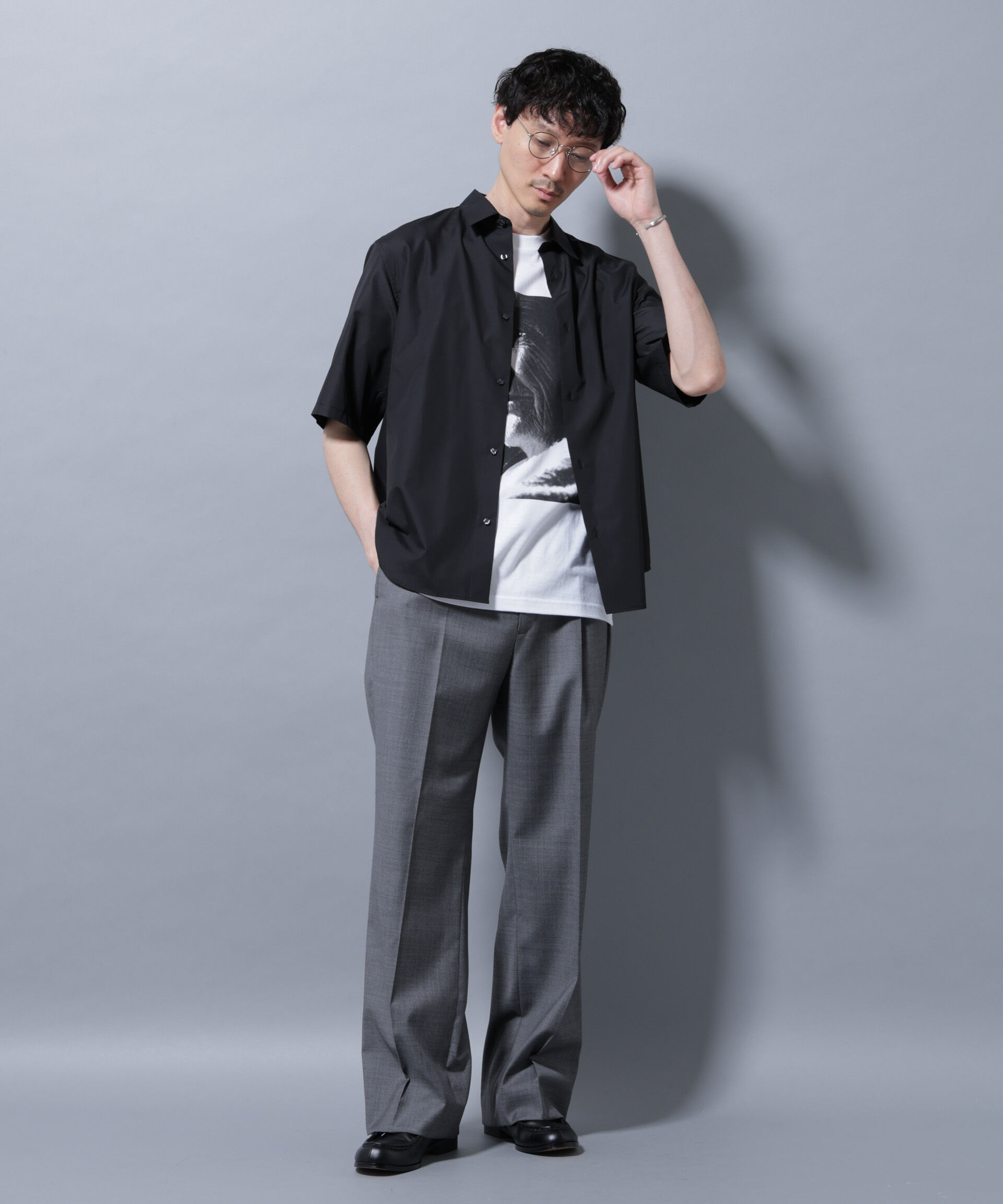 nano･universe「「着るアート」karl blossfeldt 半袖シャツ1」|シャツ・ブラウス|