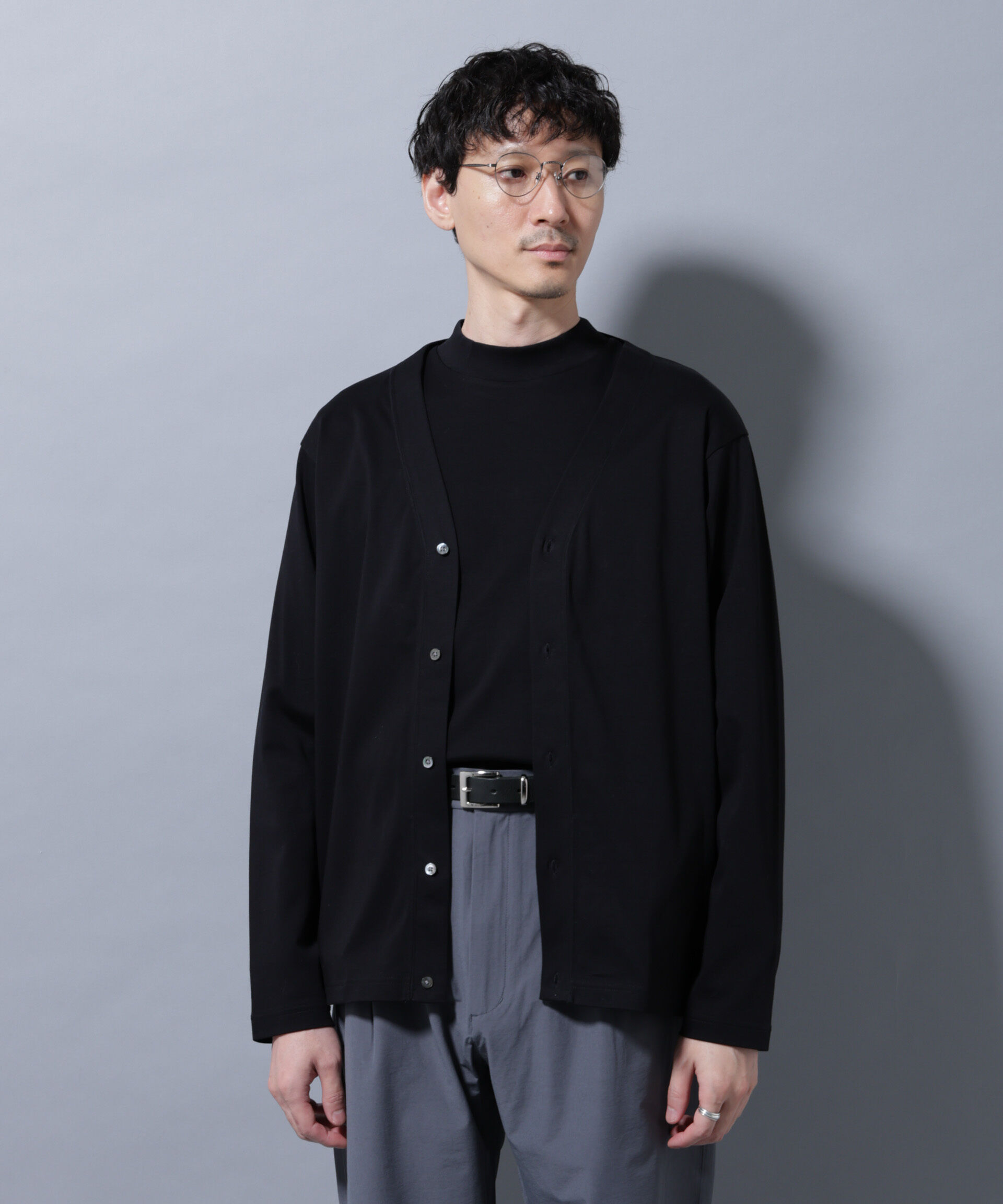 nano･universe「アンチスメルカーディガン 長袖」|Tシャツ・カットソー|ブラック