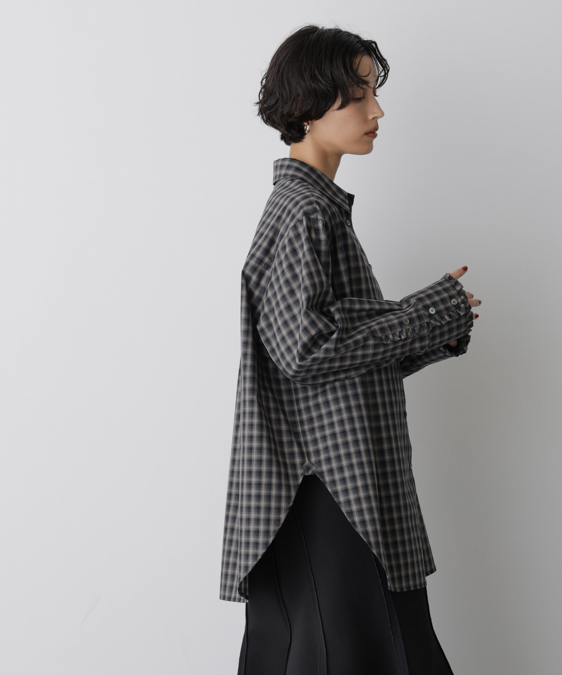  「「STEVELOUR」モダンプレッピーシャツ」|シャツ・ブラウス|ブラック