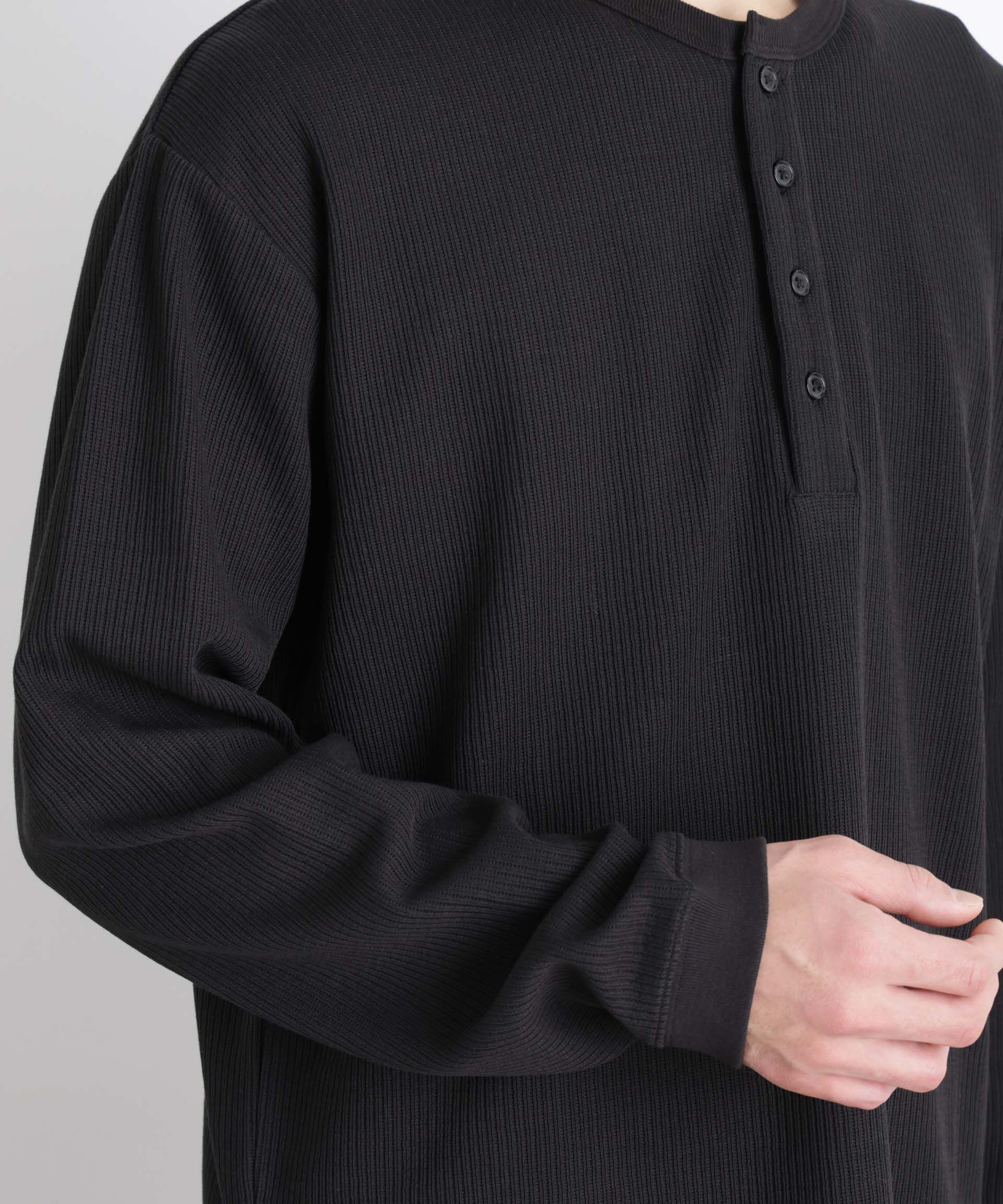 nano･universe「｢ASSEMBLANC｣ ドロップニードルリブ ヘンリーネック」|Tシャツ・カットソー|