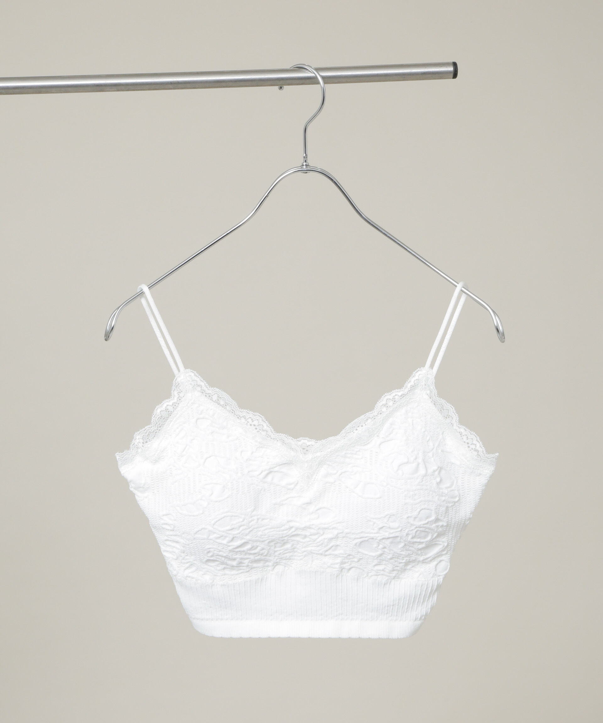 nano･universe「レースジャガードカップ取り外しクロップドキャミソール」|Tシャツ・カットソー|