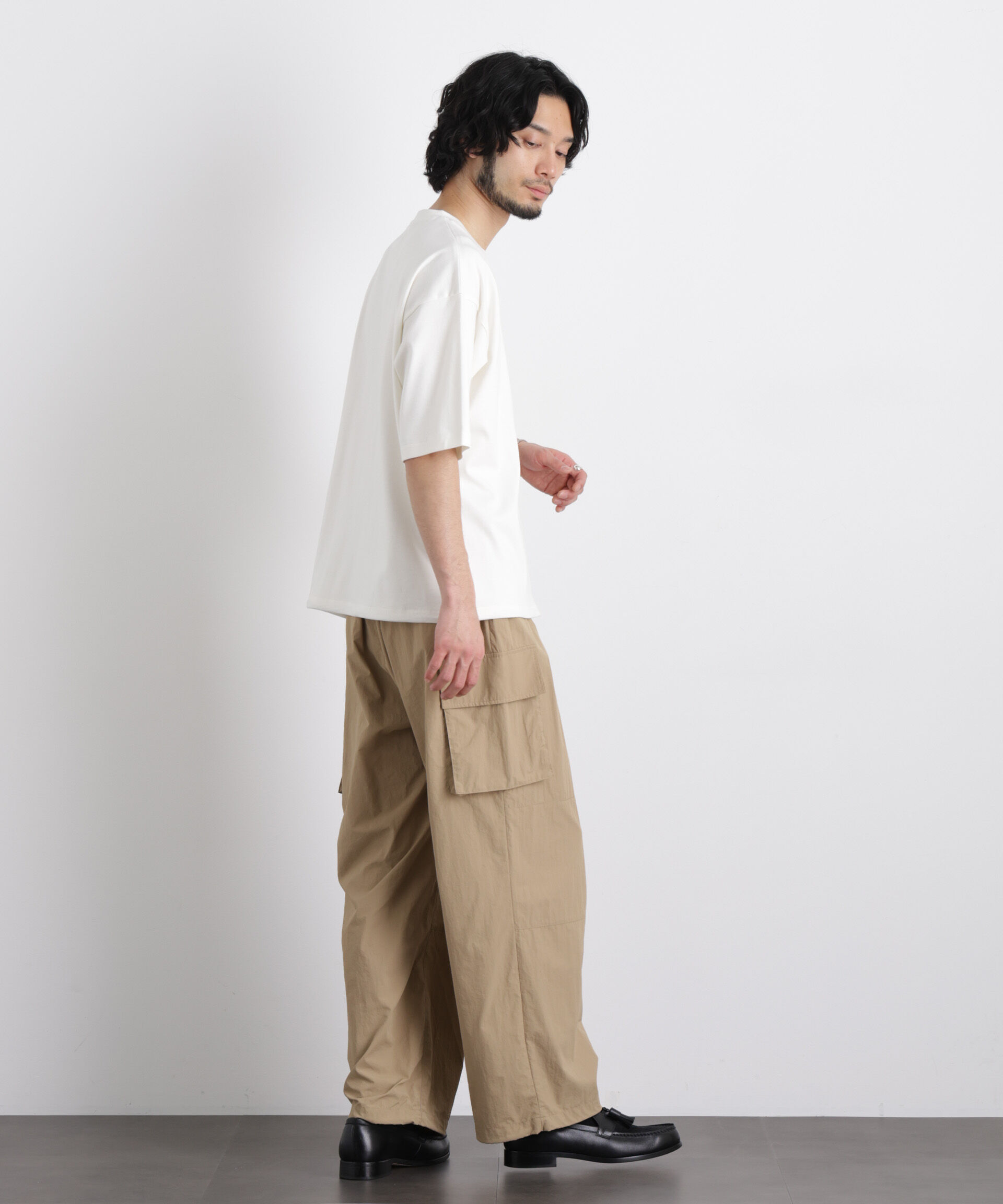 nano･universe「ナイロンリラックスカーゴパンツ」|チノ|