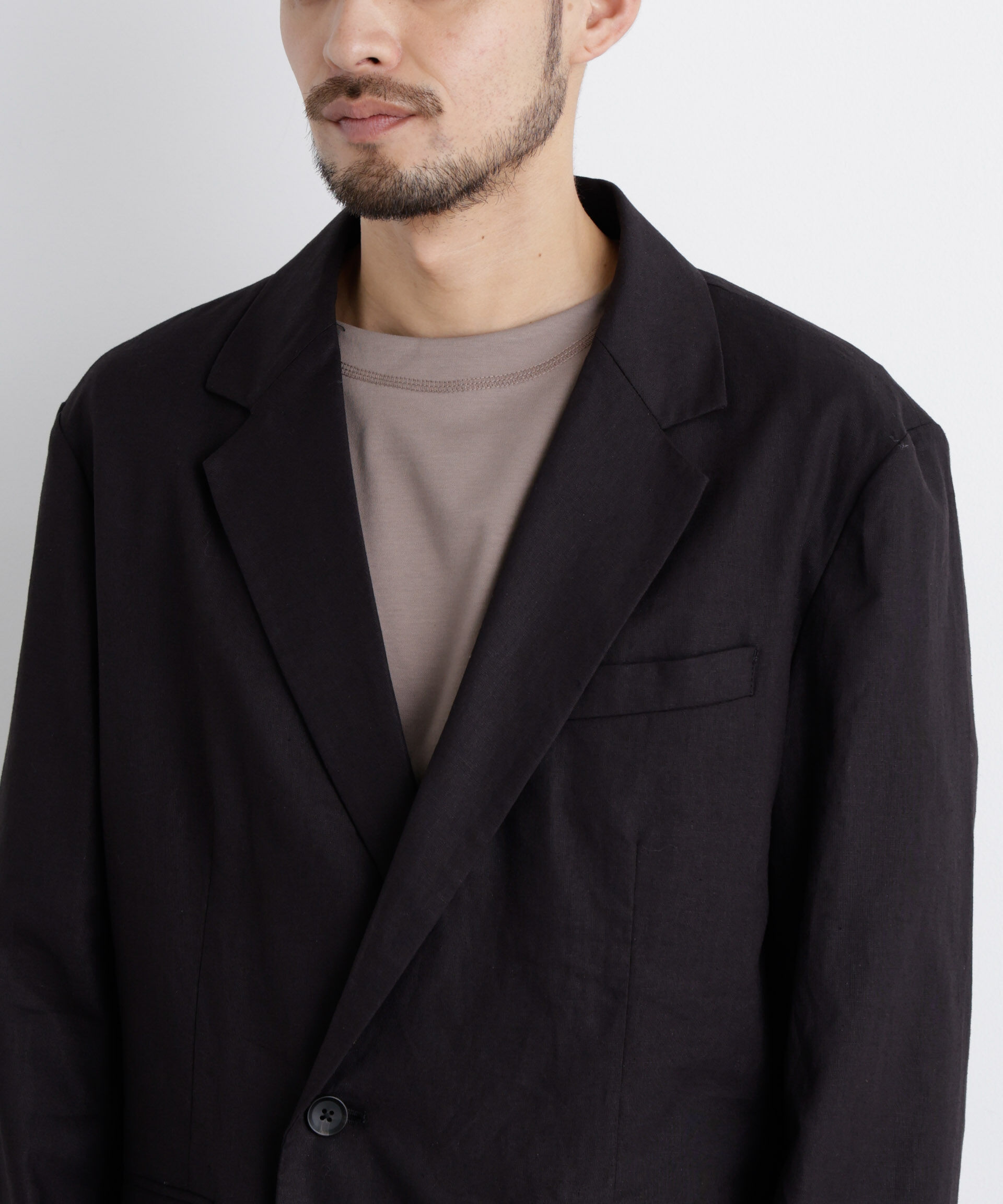 nano･universe「｢FRENCH LINEN｣ リネンコットンセミダブルJK（セットアップ可）」|テーラードジャケット|