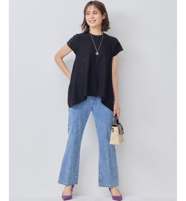 組曲「【WEB限定カラーあり】バックフレアニットTシャツ」|ニット・セーター|