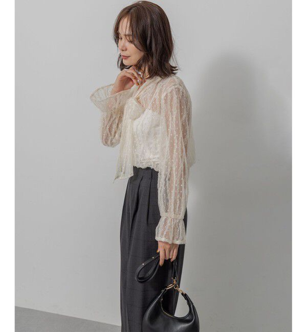 組曲「【前後着用可】チュールフリル ブラウス」|シャツ・ブラウス|