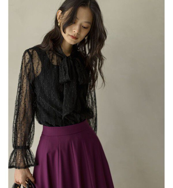 組曲「【前後着用可】チュールフリル ブラウス」|シャツ・ブラウス|