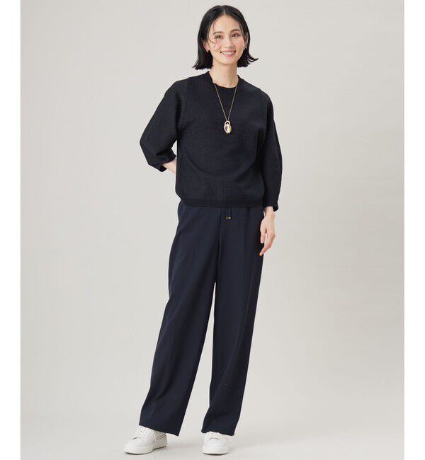 自由区「【洗える】シャイニーツイードプルオーバー ニット」|ニット・セーター|