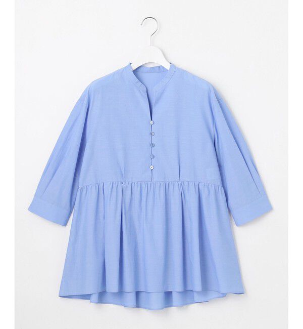 自由区「シアーソフトシャンブレーペプラム ブラウス」|シャツ・ブラウス|