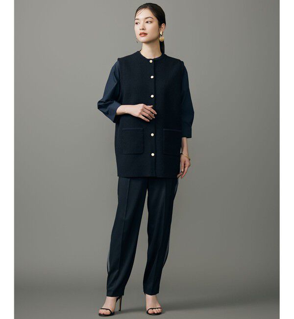 自由区「シアーソフトシャンブレーペプラム ブラウス」|シャツ・ブラウス|