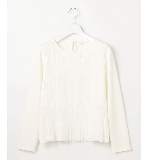 自由区「プリーツコンビジャージ ブラウス」|Tシャツ・カットソー|