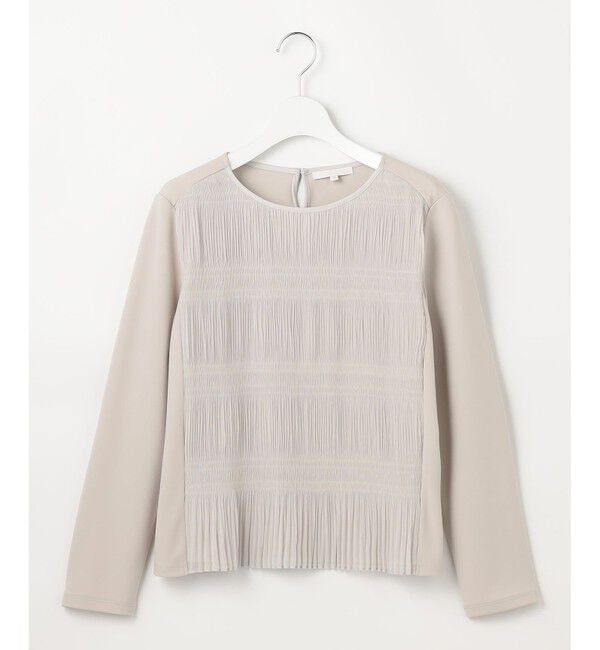 自由区「プリーツコンビジャージ ブラウス」|Tシャツ・カットソー|