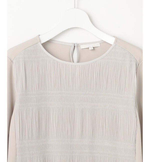 自由区「プリーツコンビジャージ ブラウス」|Tシャツ・カットソー|