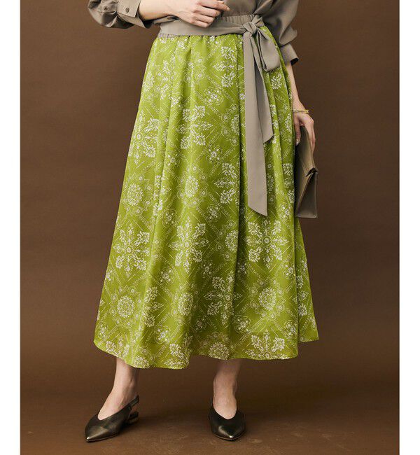 自由区「【カタログ掲載】ロータスタイルプリント スカート」|スカート|ピスタチオ