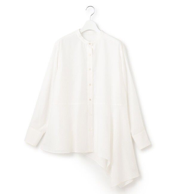 23区「【好評につき新色追加/洗える】イレギュラーヘム シアー ブラウス」|シャツ・ブラウス|