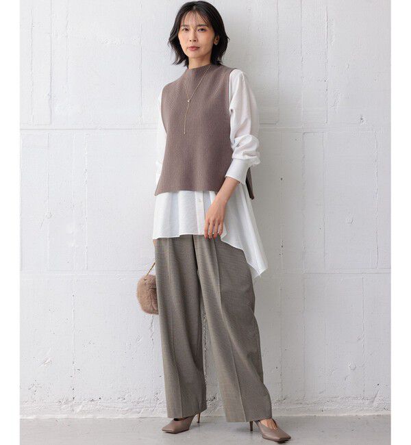 23区「【好評につき新色追加/洗える】イレギュラーヘム シアー ブラウス」|シャツ・ブラウス|